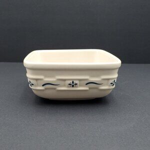 Longaberger Woven Traditions Classic Blue Square Soup Cereal Bowl